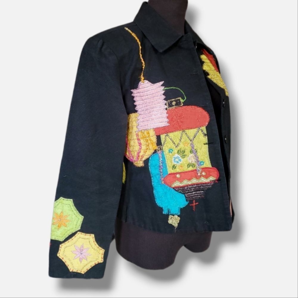 Vintage black patchwork jacket - Picture 10 of 10